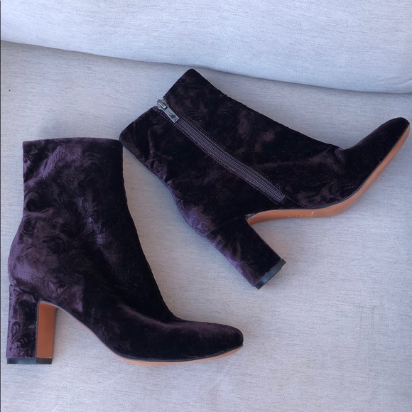Marc Fisher Shoes - PURPLE VELVET BOOTIES
